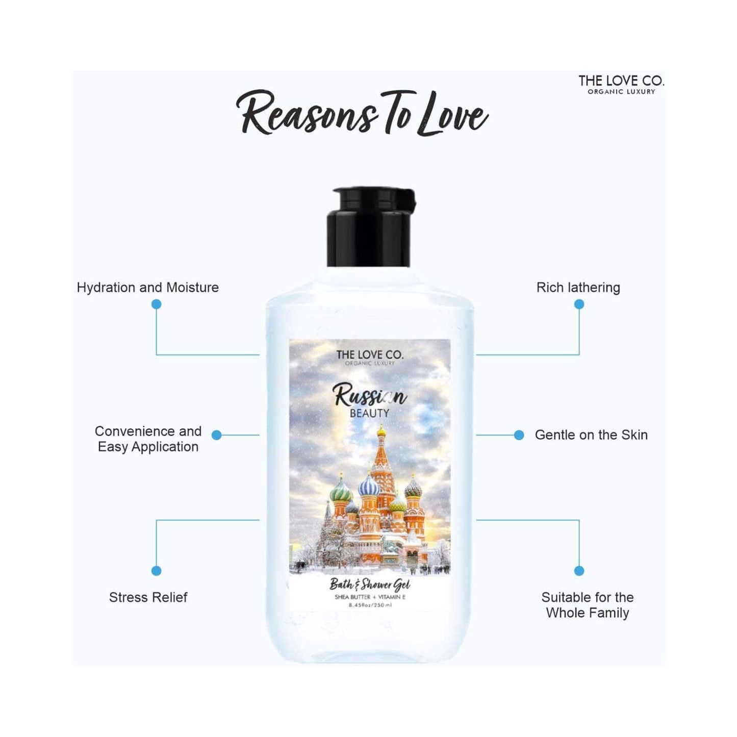 THE LOVE CO. Russian Beauty Body and Shower Gel (250ml)
