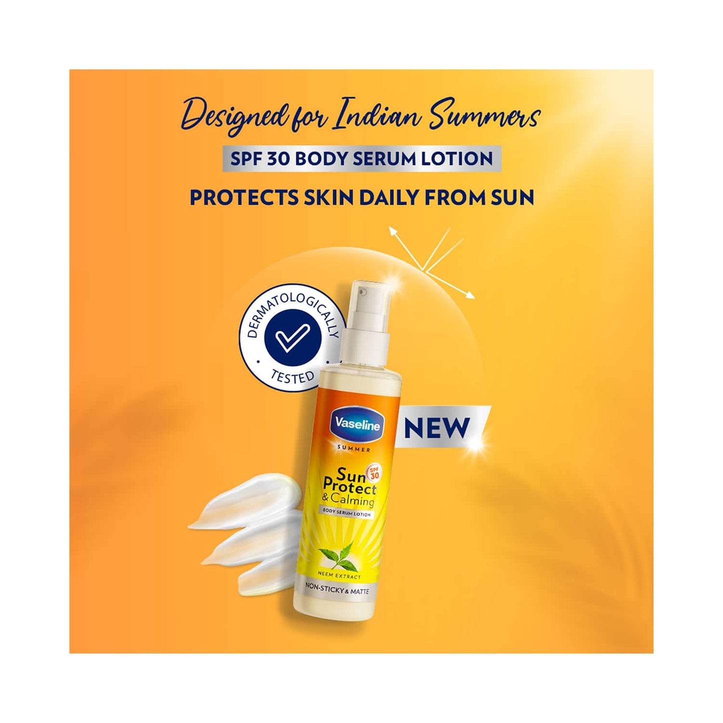 Vaseline Sun Protect & Calming SPF 30 Body Serum Lotion (180ml)