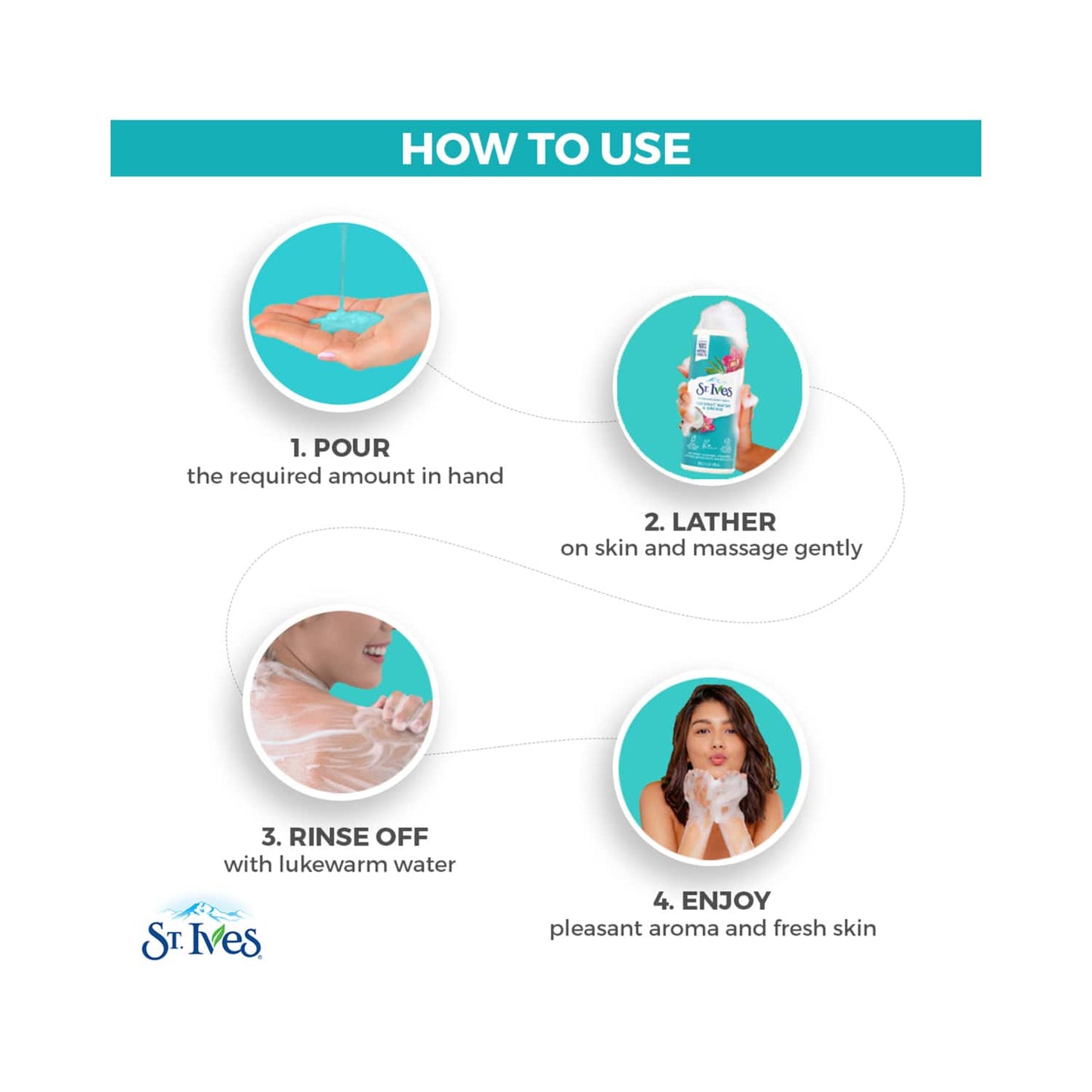 St. Ives Hydrating Coconut Water & Orchid Shower Gel (650ml)