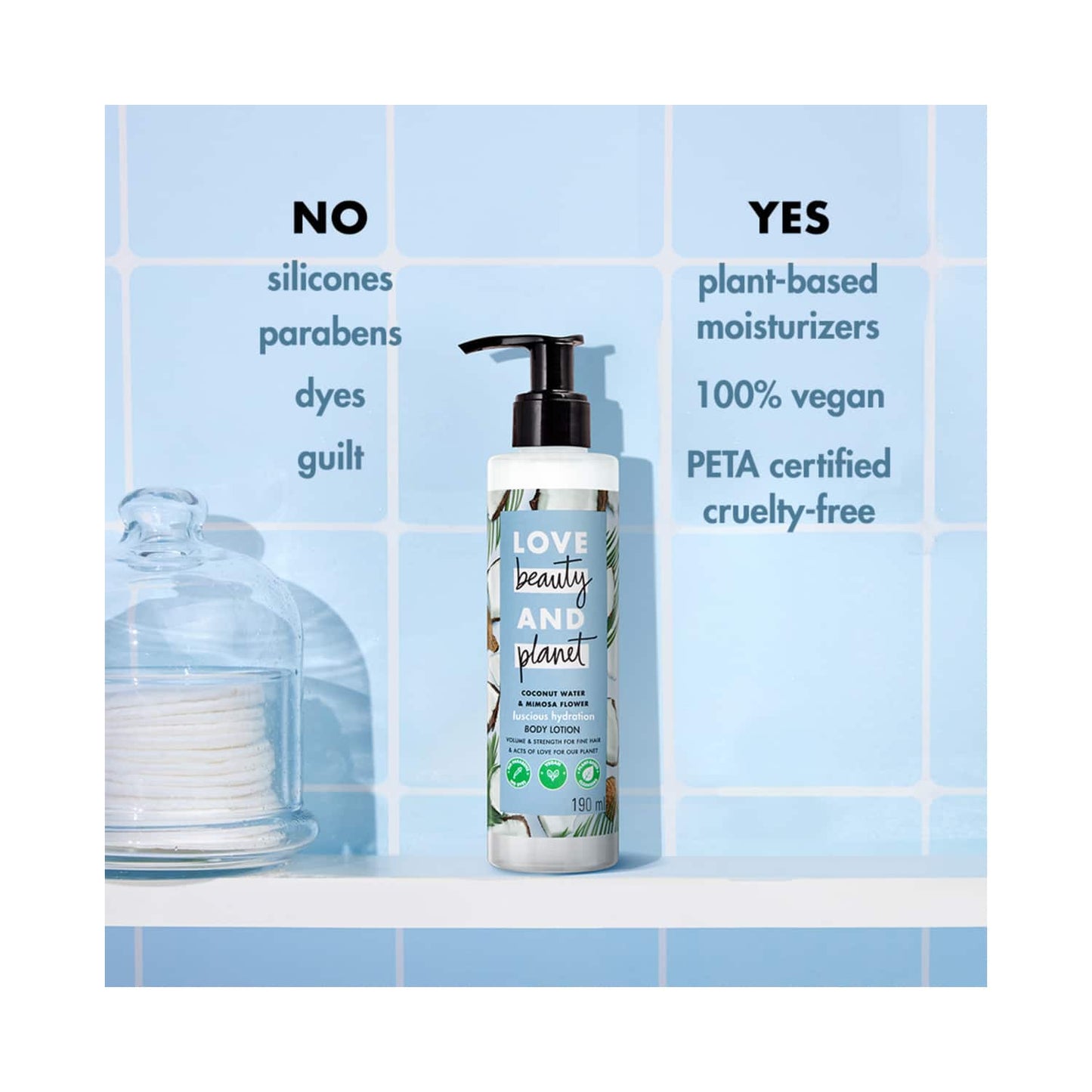 Love Beauty & Planet Coconut Water & Mimosa Flower Hydrating Body Lotion (190 ml)