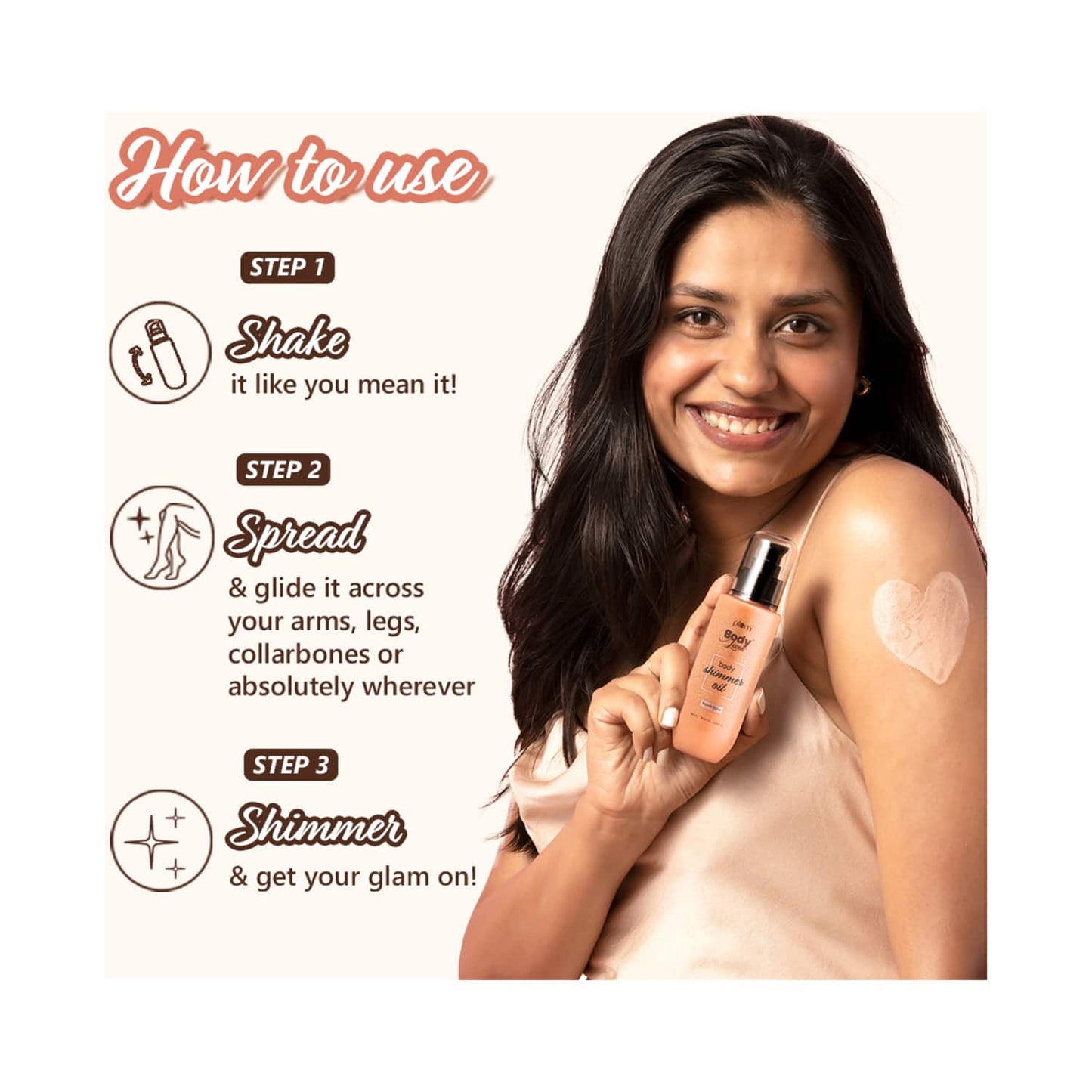 Plum Bodylovin Peach Glow Body Shimmer Oil (90 ml)