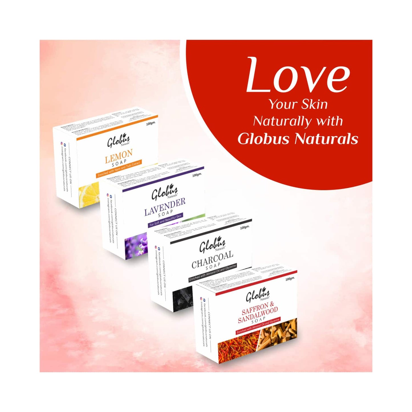 Globus Naturals Saffron & Sandalwood Soap (100g)