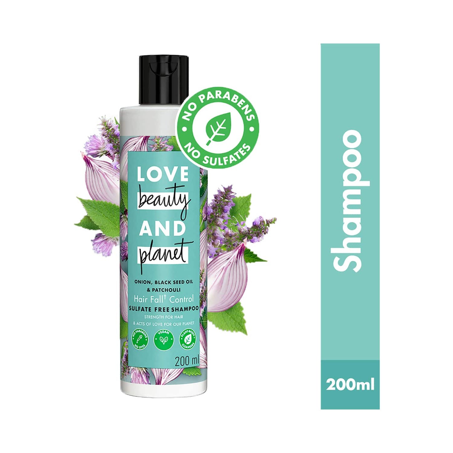 Love Beauty & Planet Onion Black Seed & Patchouli Hair Fall Control Sulphate Free Shampoo (200 ml)