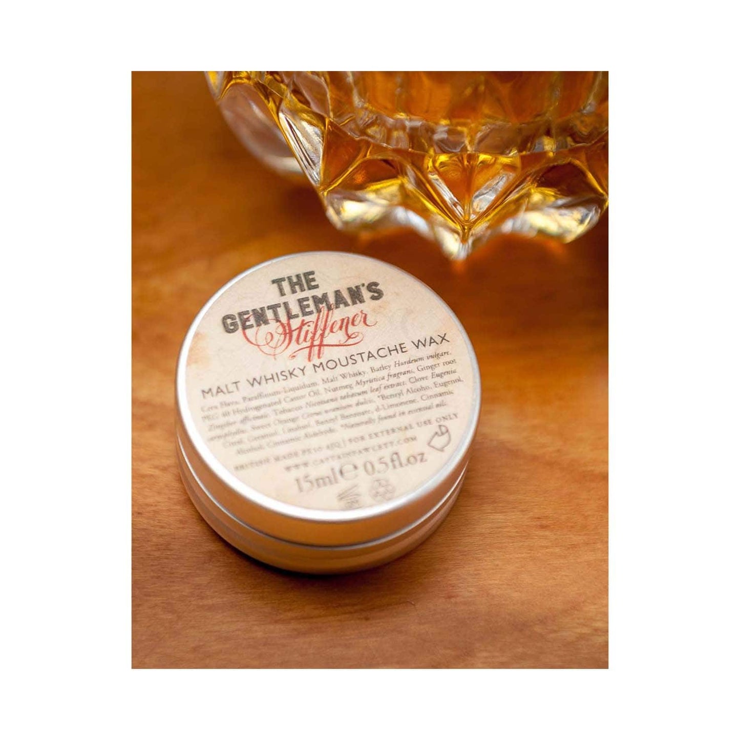 Captain Fawcett Gentleman's Stiffener Malt Whisky Moustache Wax for Men (15 ml)