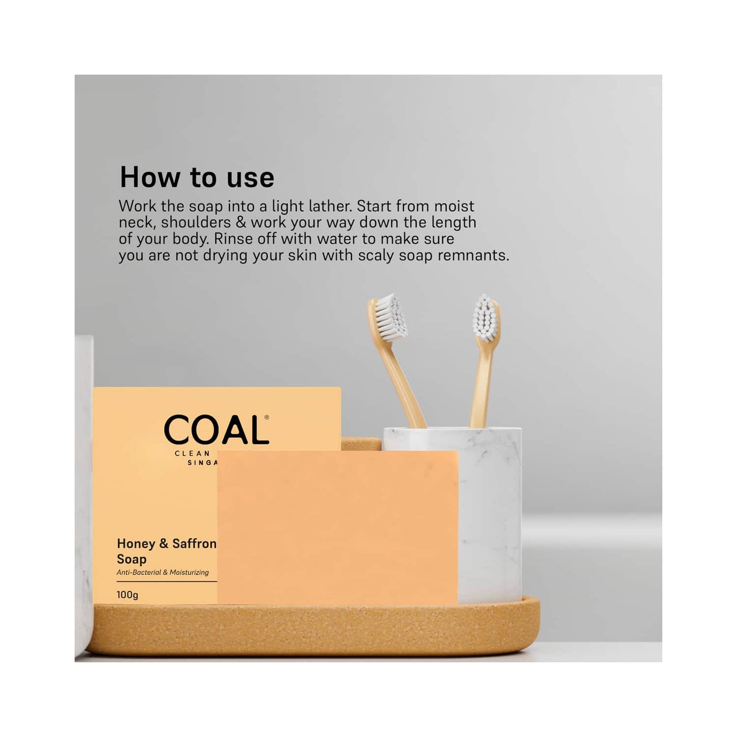 COAL CLEAN BEAUTY Honey & Saffron Soap (100g)