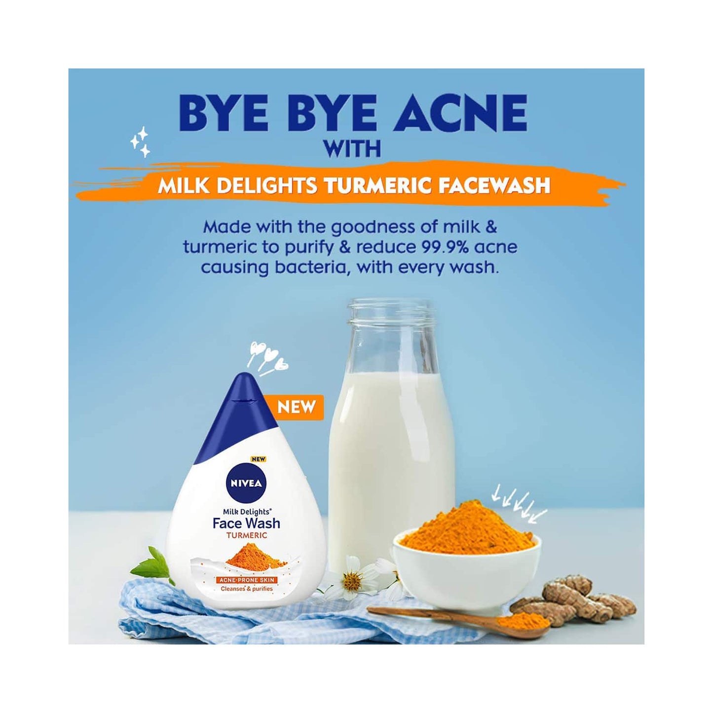 Nivea Milk Delights Turmeric Face Wash (50ml)