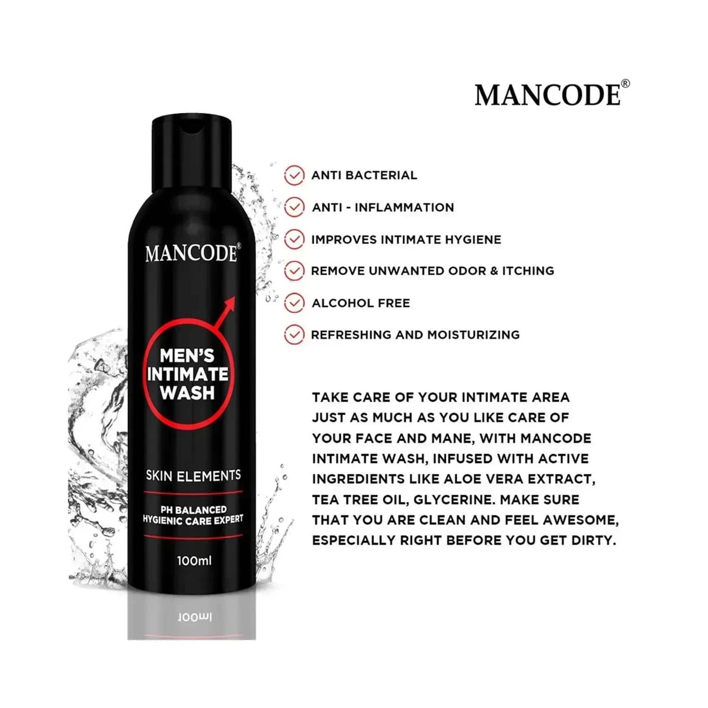 Mancode Intimate Wash - (100ml)