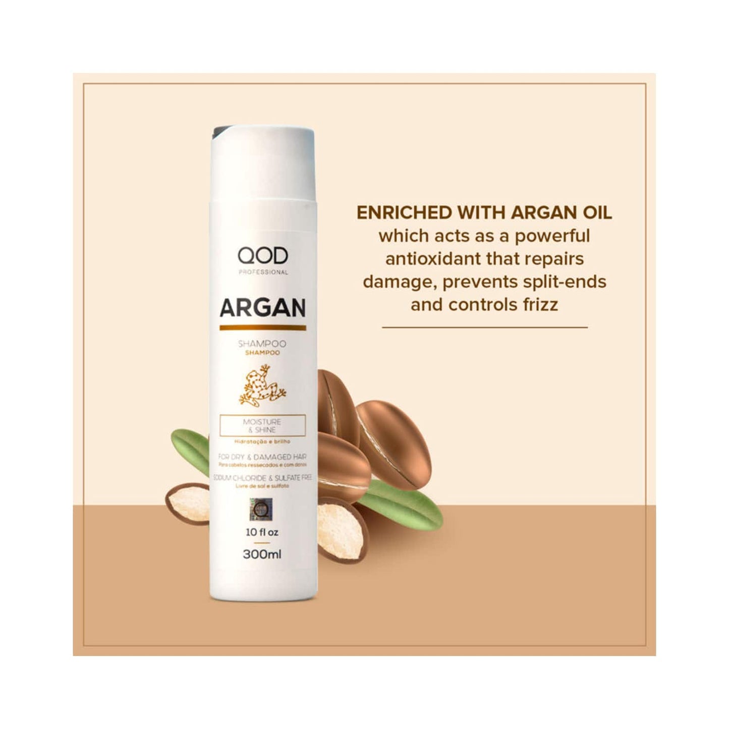 QOD Professional Argan Shampoo (300ml)