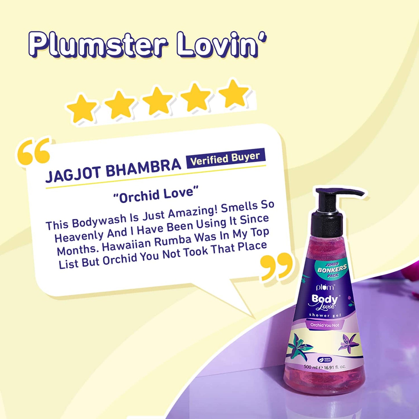 Plum BodyLovin' Orchid-You-Not Shower Gel SLS-Free Body Wash For Women Long Lasting Floral Fragrance