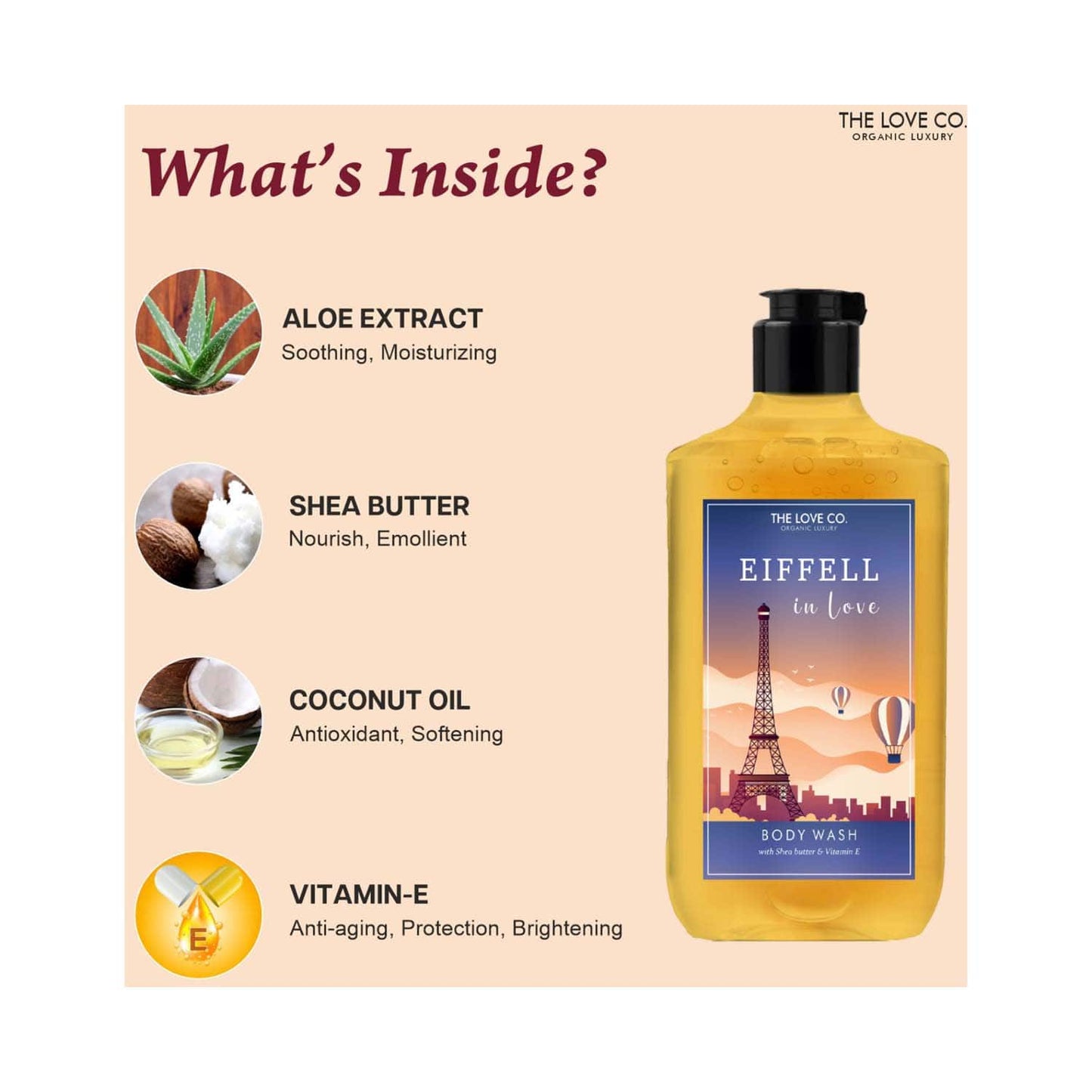 THE LOVE CO. Eiffel In Love Body Wash (250ml)