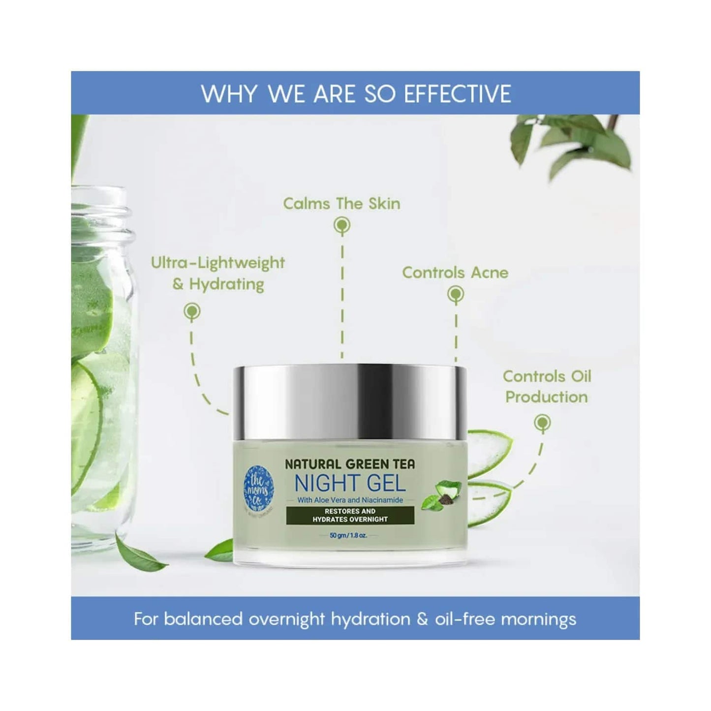 The Mom's Co. Natural Green Tea Night Gel (50g)