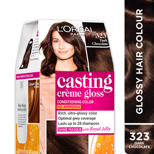 L'Oreal Paris Casting Creme Gloss Hair Color - 323 Dark Chocolate (87.5g+72ml)