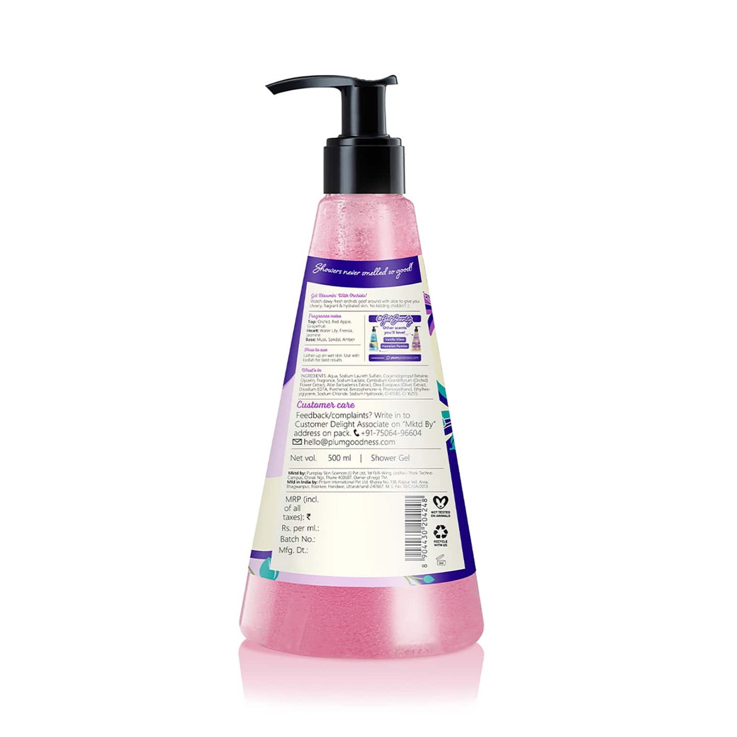 Plum BodyLovin' Orchid-You-Not Shower Gel SLS-Free Body Wash For Women Long Lasting Floral Fragrance