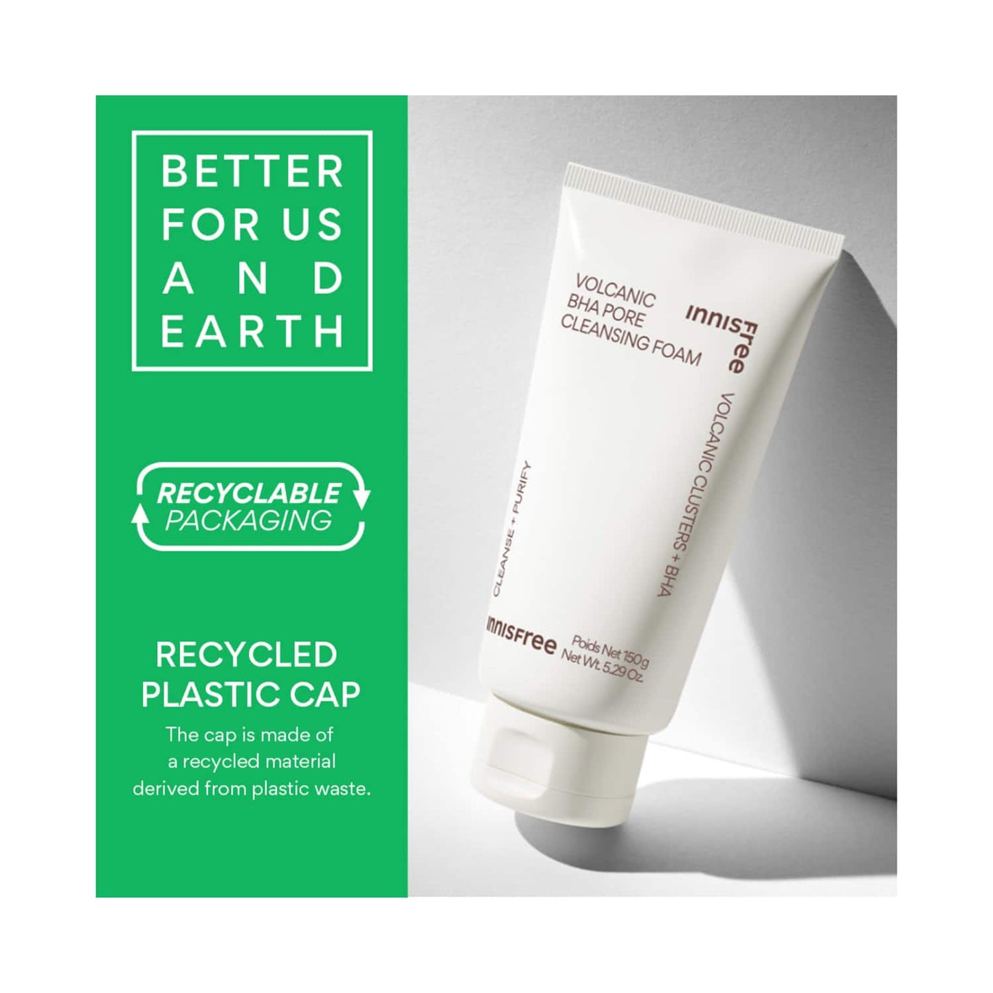 Innisfree Volcanic BHA Pore Cleansing Foam (250g)