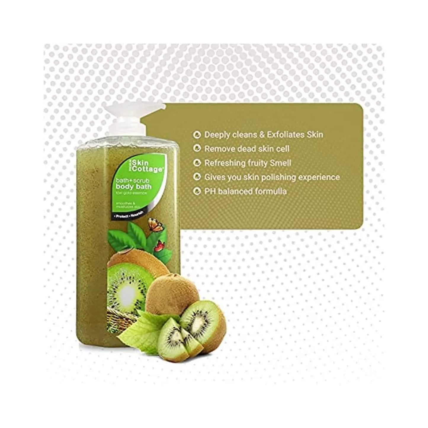 SKIN COTTAGE Kiwi Gold Essence Body Bath + Scrub (1000ml)