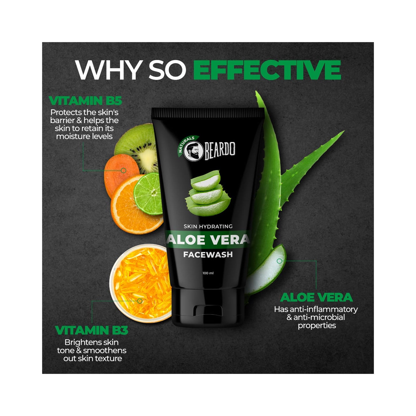 Beardo Skin Hydrating Aloe Vera Facewash (100ml)