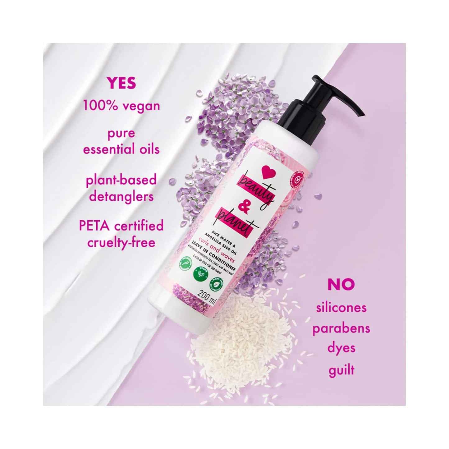 Love Beauty & Planet Rice Water & Angelica Seed Oil Leave-In Conditioner (200ml)