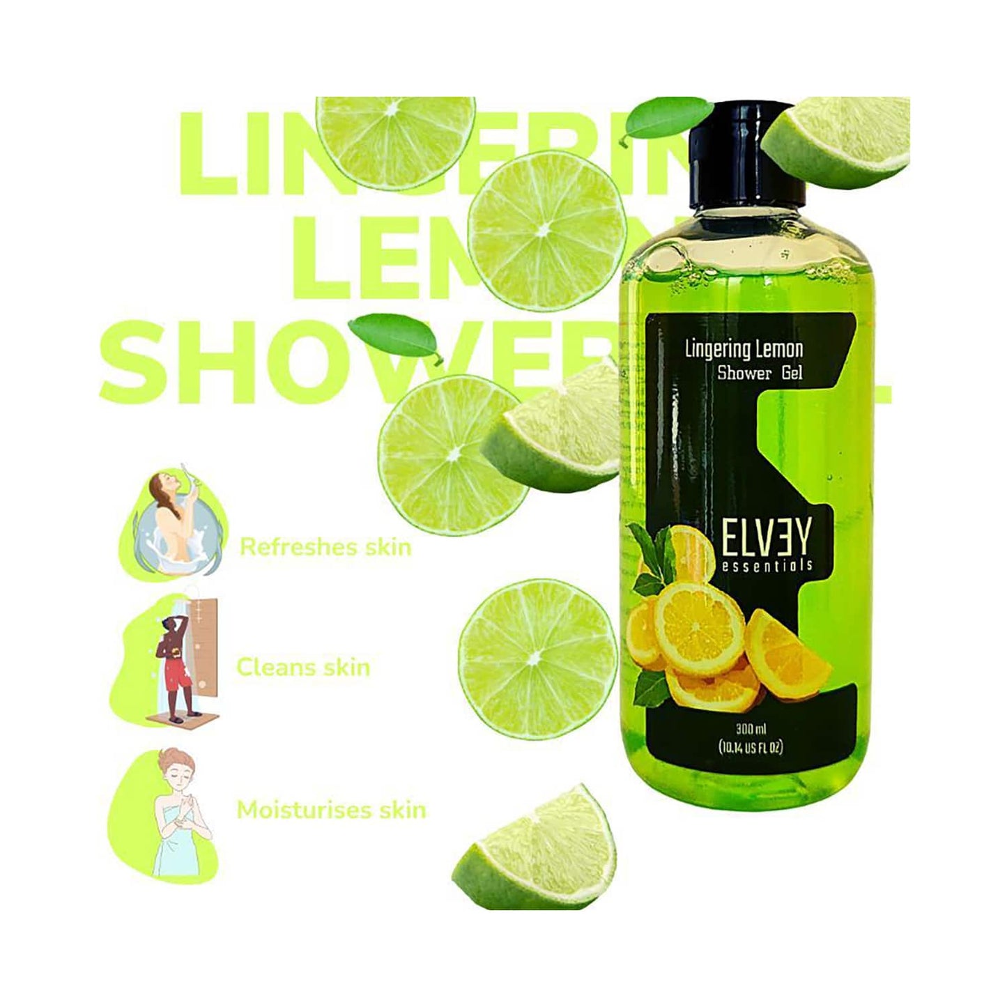 Elvey Essentials Lingering Lemon Shower Gel (300ml)