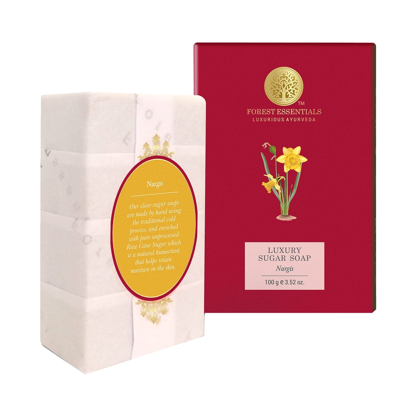 Forest Essentials Nargis Luxury Sugar Ayurvedic Luxury Handmade Soap (100g)