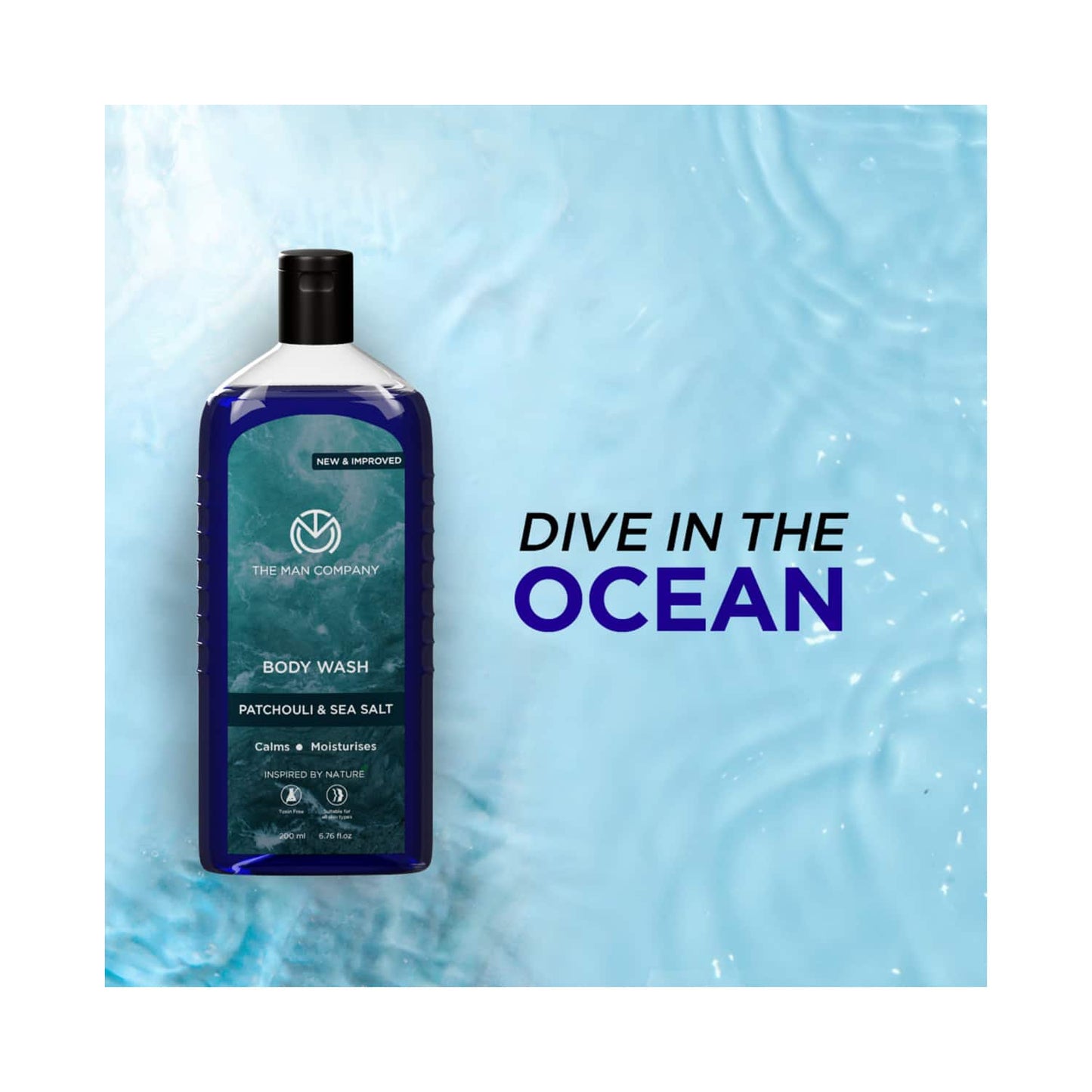 The Man Company Patchouli & Sea Salt Body Wash (200ml)