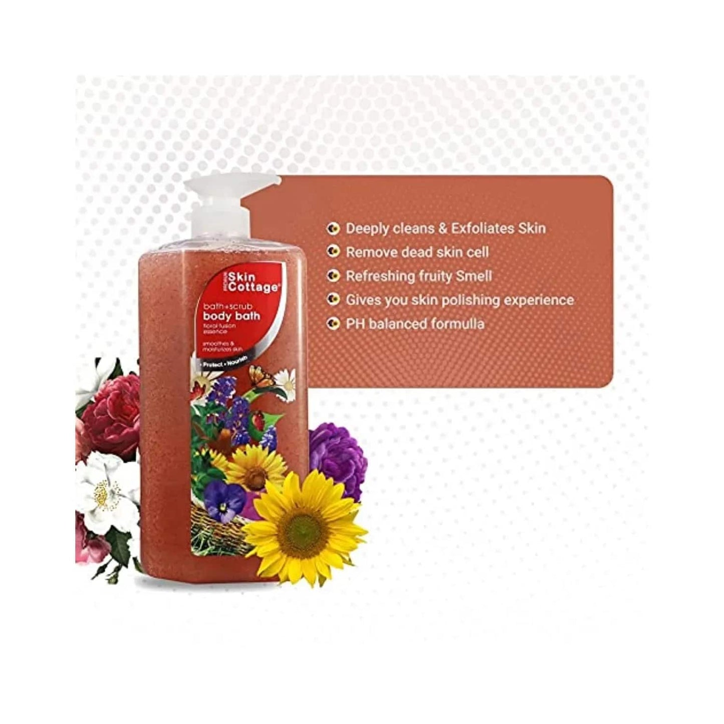 SKIN COTTAGE Floral Fusion Essence Body Bath + Scrub (1000ml)
