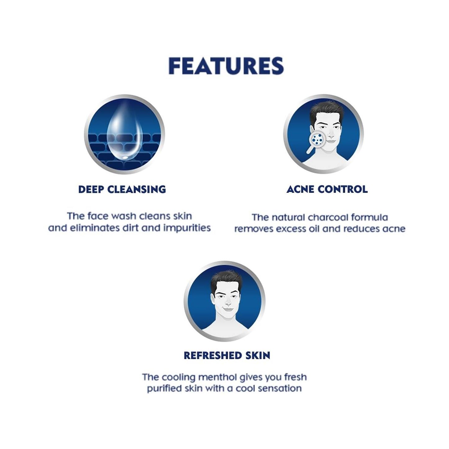 Nivea Men All-In-1 10X Vita C Charcoal Face Wash (50g)