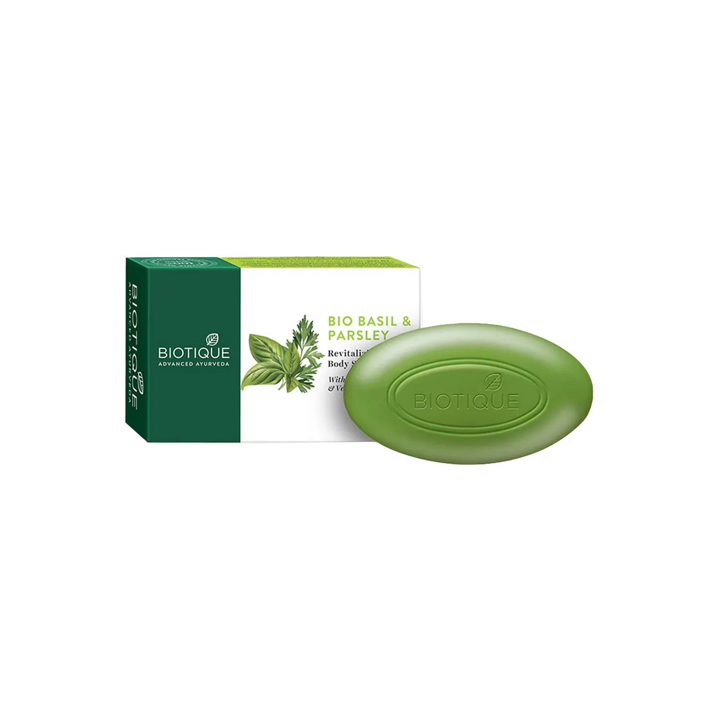 Biotique Basil & Parsley Revitalizing Bathing Bar - (75g)