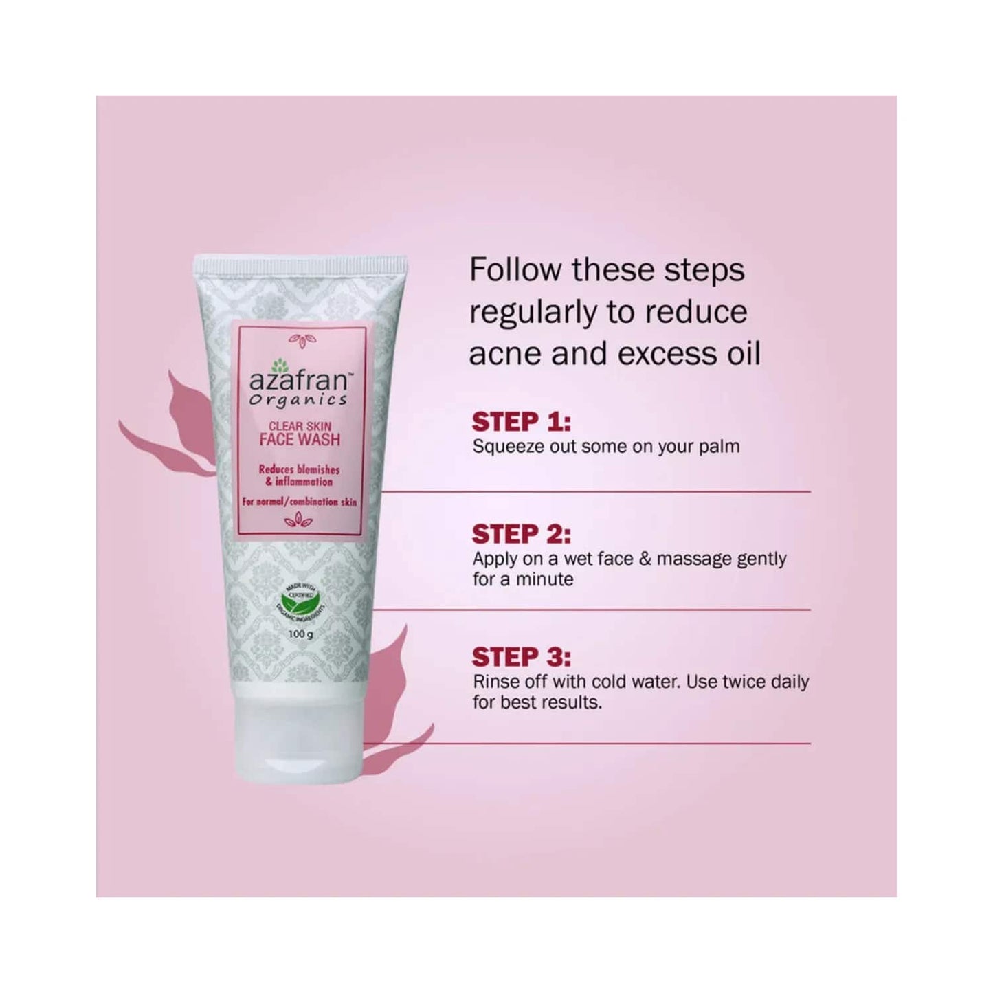 Azafran Organics Clear Skin Face Wash (100g)