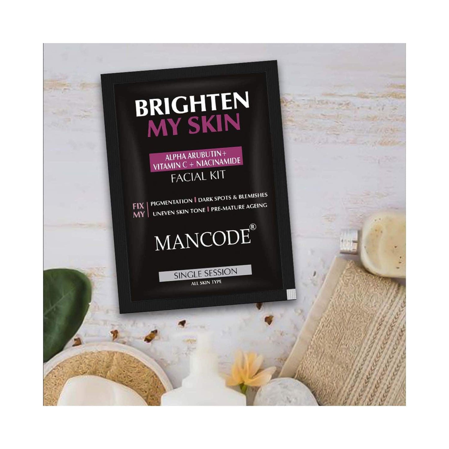 Mancode Skin Brightening Facial Kit For Men (6 pcs)