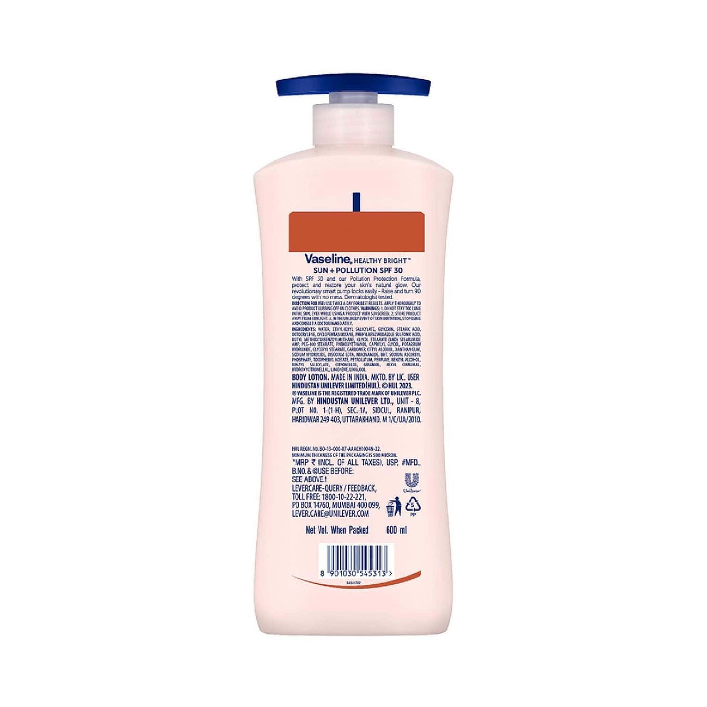 Vaseline Sun Protect SPF 30 UVA + UVB PA+++ Body Lotion (600 ml)