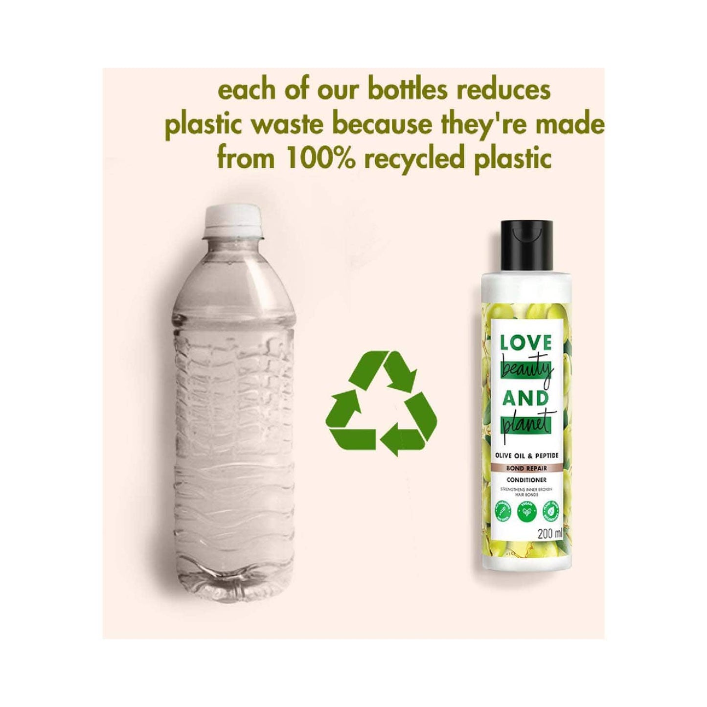 Love Beauty & Planet Bond Repair Conditioner with Olive Oil & Peptide for Damanged Hair (200 ml)