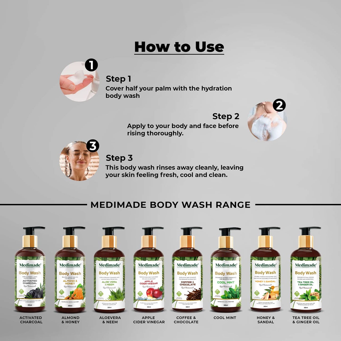 Medimade Apple Cider Vinegar Body Wash (300ml)