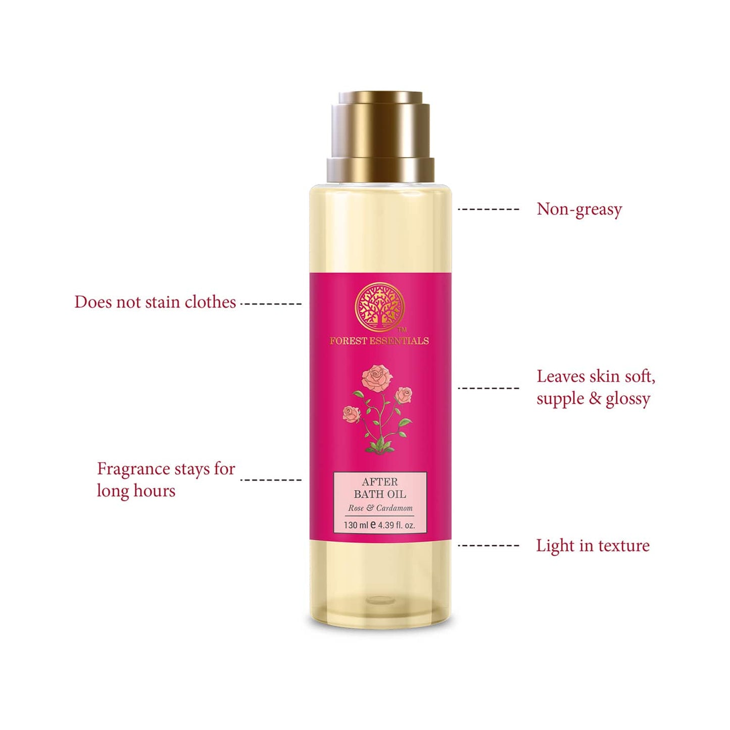 Forest Essentials Indian Rose Absolute After Bath Oil (130ml)