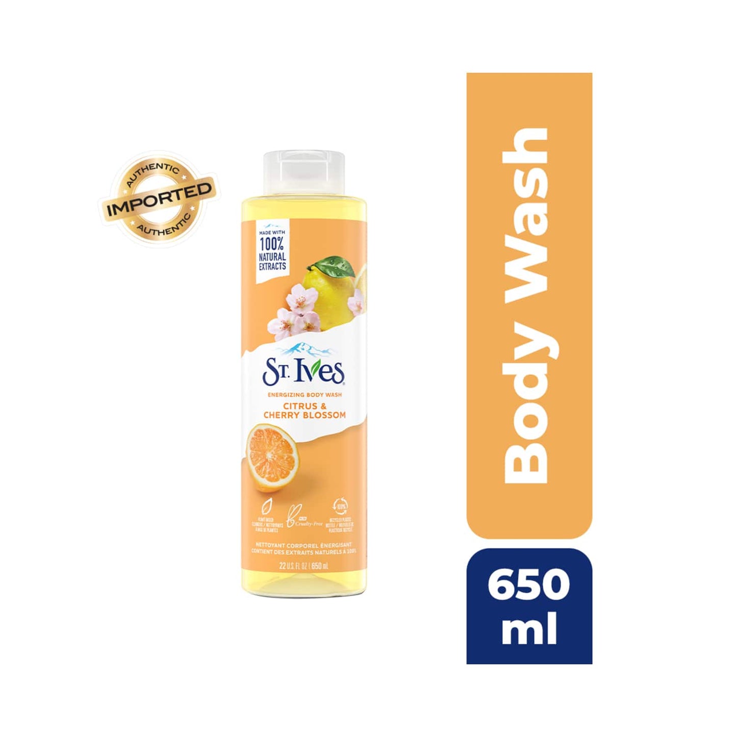 St. Ives Soothing Citrus & Cherry Blossom Shower Gel (650ml)