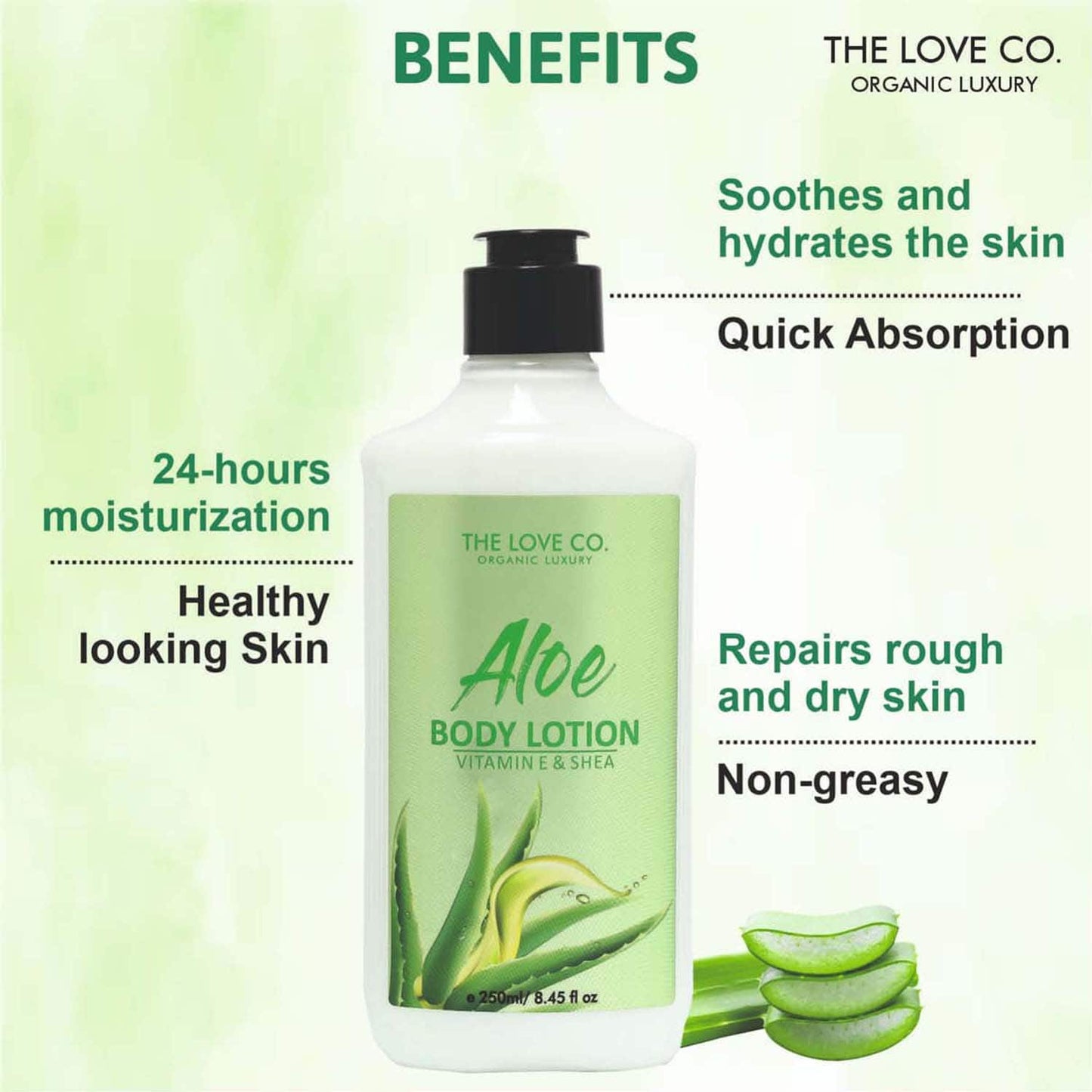 THE LOVE CO. Aloe Vera Body Lotion (250ml)