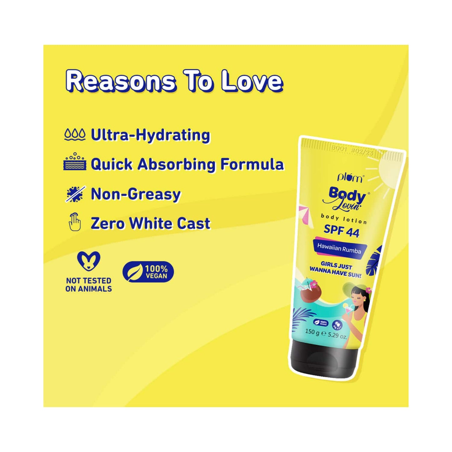 Plum BodyLovin' Hawaiian Rumba Body Sunscreen with SPF 44 PA+++ (150g)