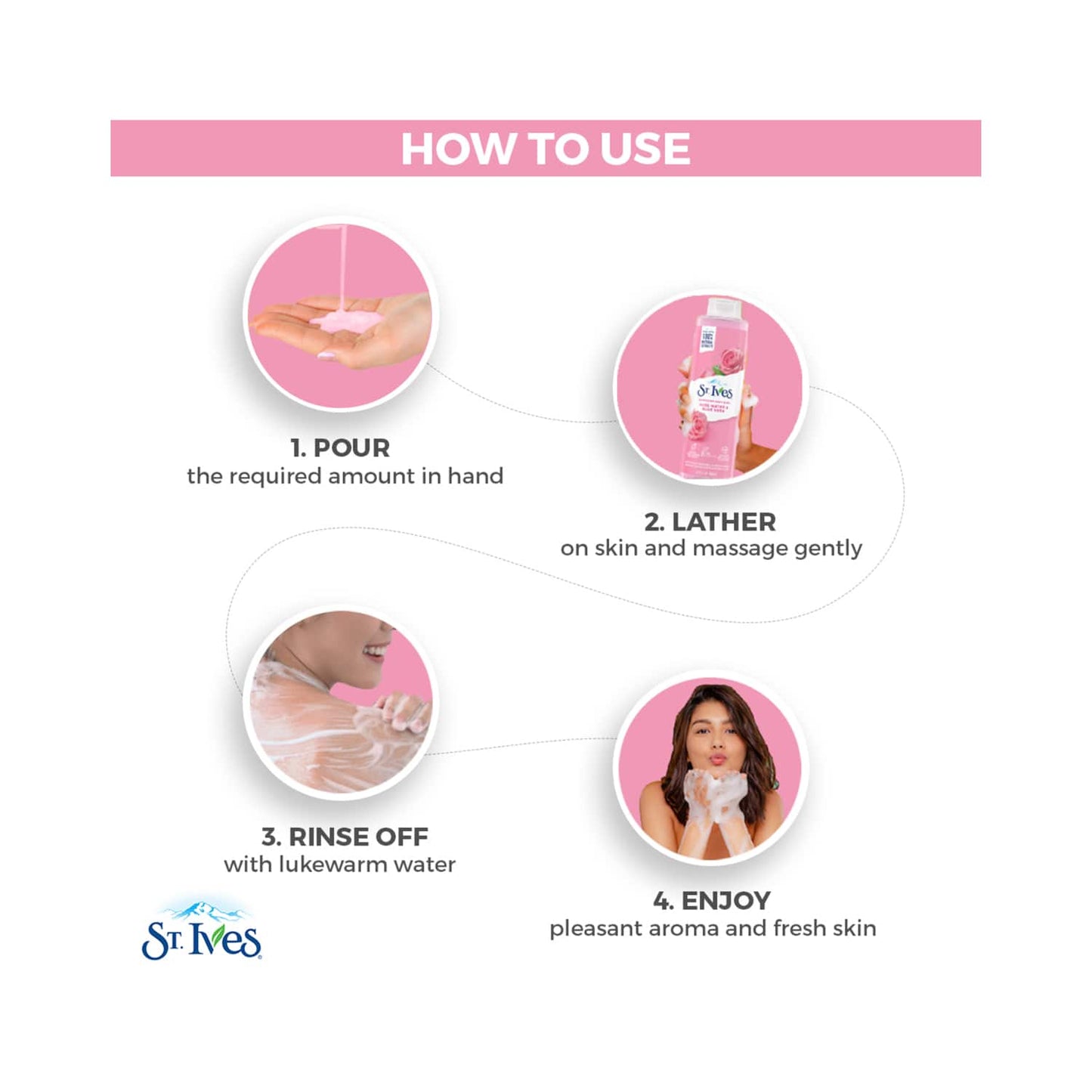 St. Ives Refreshing Rose Water & Aloe Vera Shower Gel (650ml)