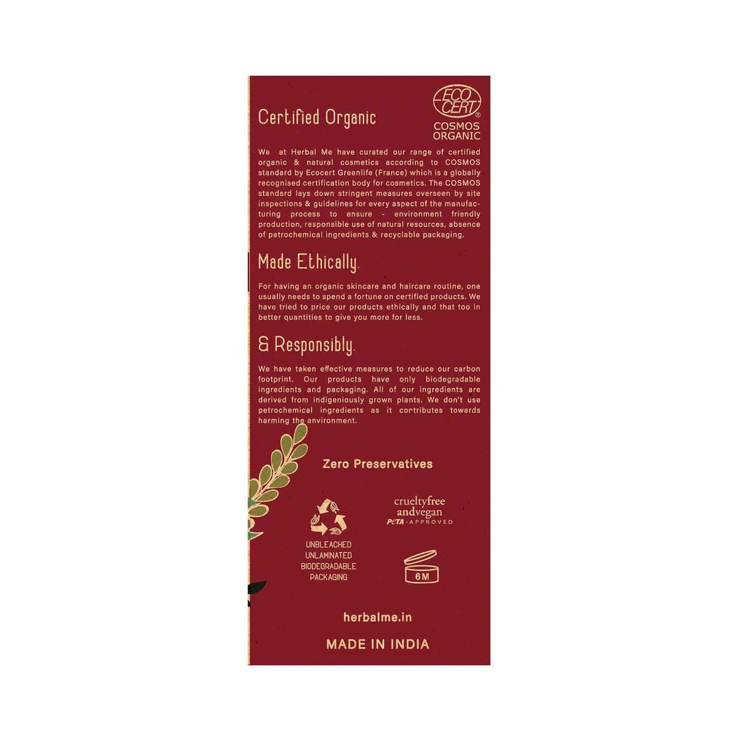 Herbal Me Cassamla Organic Hair Oil (100ml)