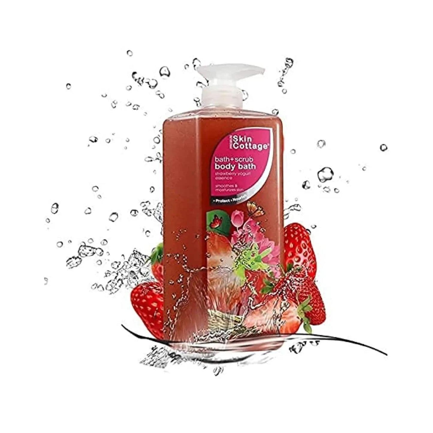 SKIN COTTAGE Strawberry Yogurt Essence Body Bath + Scrub (1000ml)