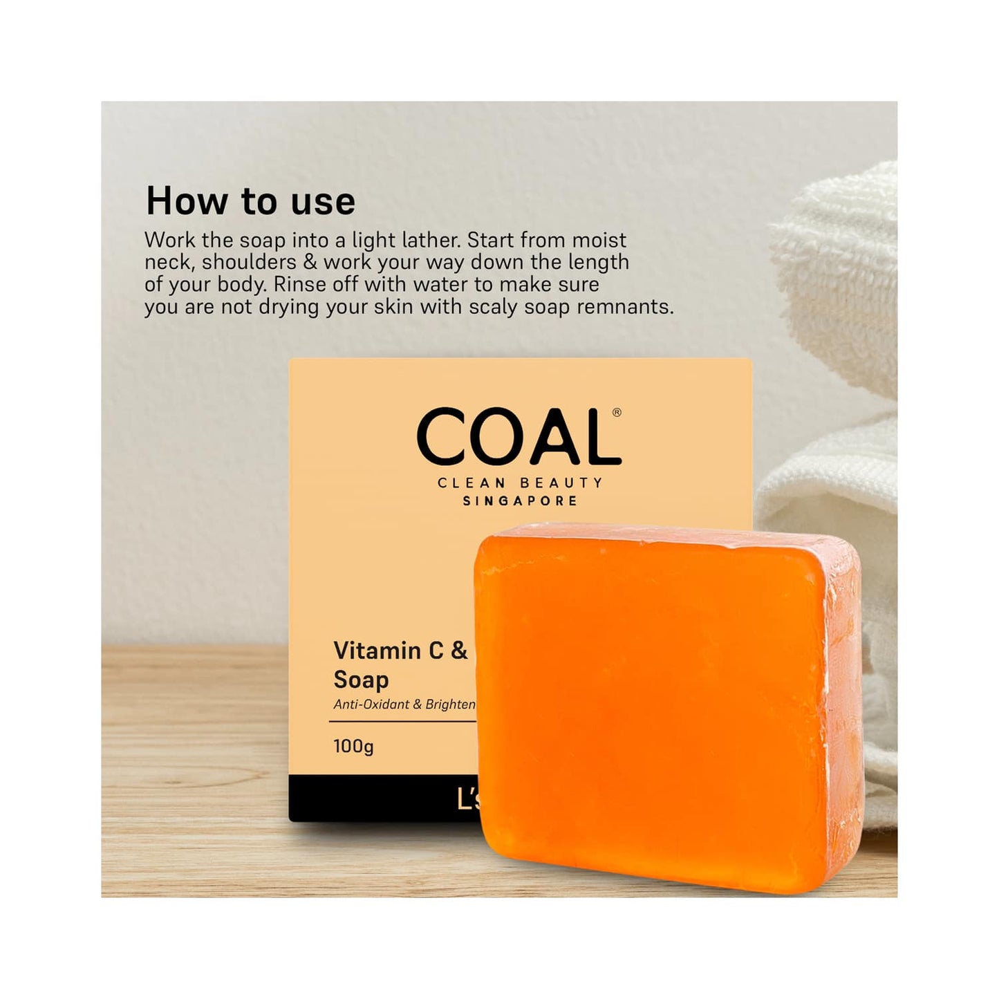 COAL CLEAN BEAUTY Vitamin C & Orange Soap (100g)