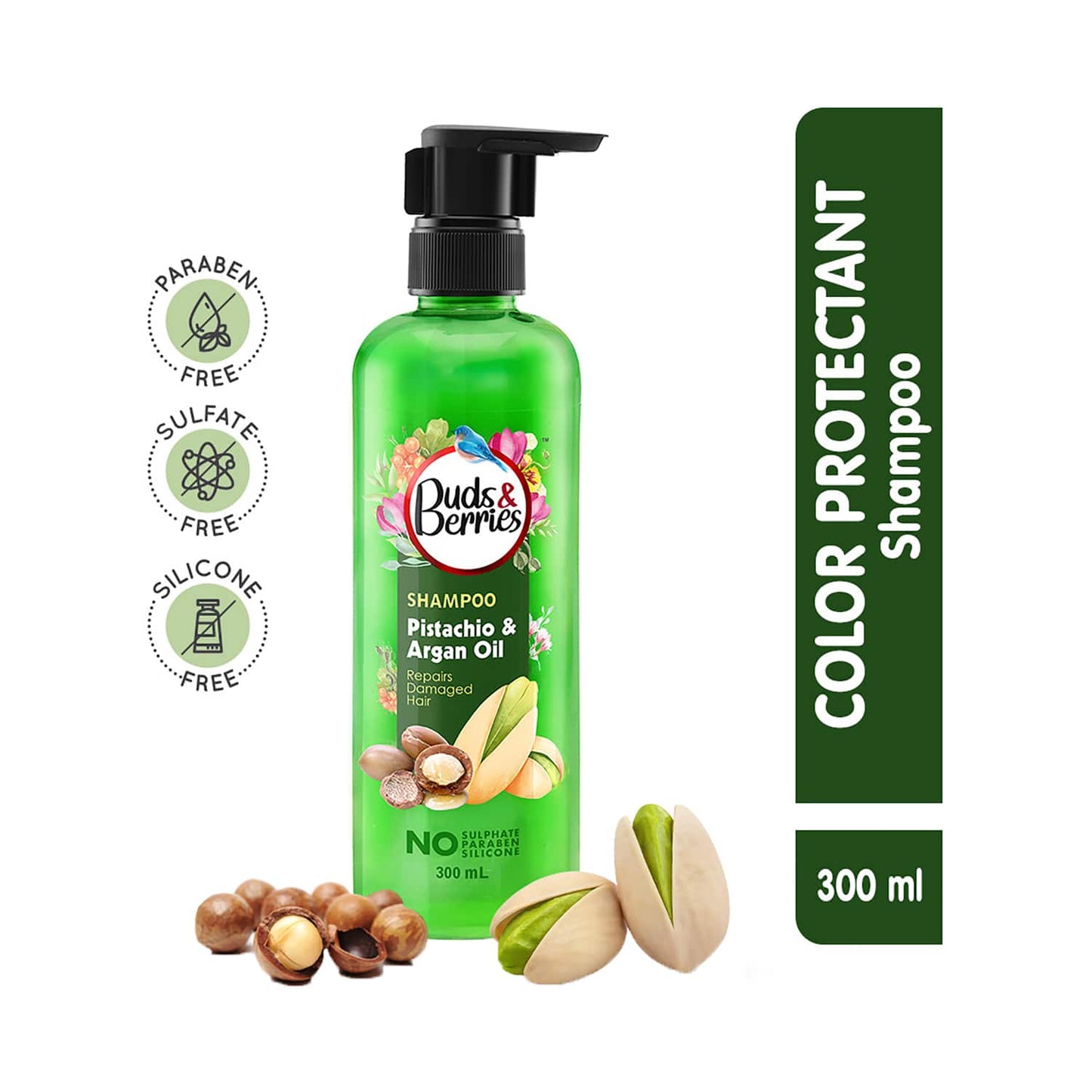 Buds & Berries Pistachio And Argan Oil Shampoo (300ml)