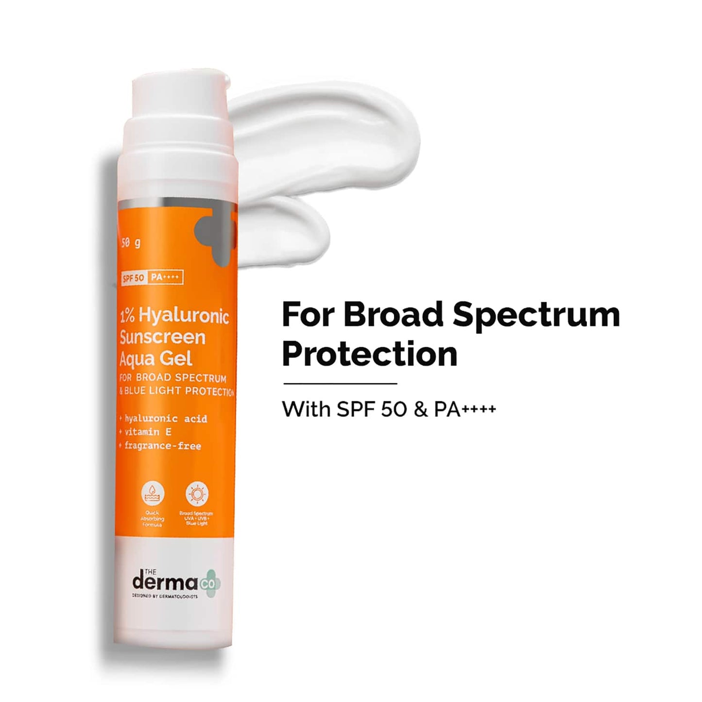 The Derma Co 1% Hyaluronic Sunscreen Aqua Gel SPF 50 Pa++ (50g)
