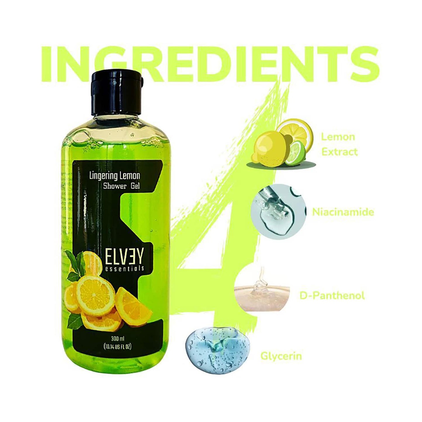 Elvey Essentials Lingering Lemon Shower Gel (300ml)