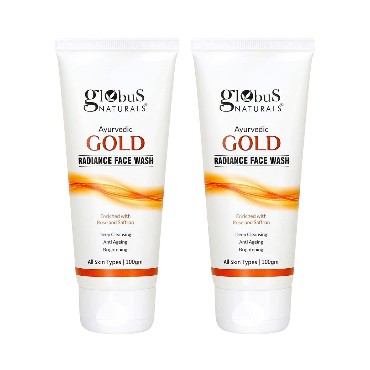 Globus Naturals Gold Radiance Anti Ageing & Brightening Face Pack Enriched With Saffron (2 Pcs)