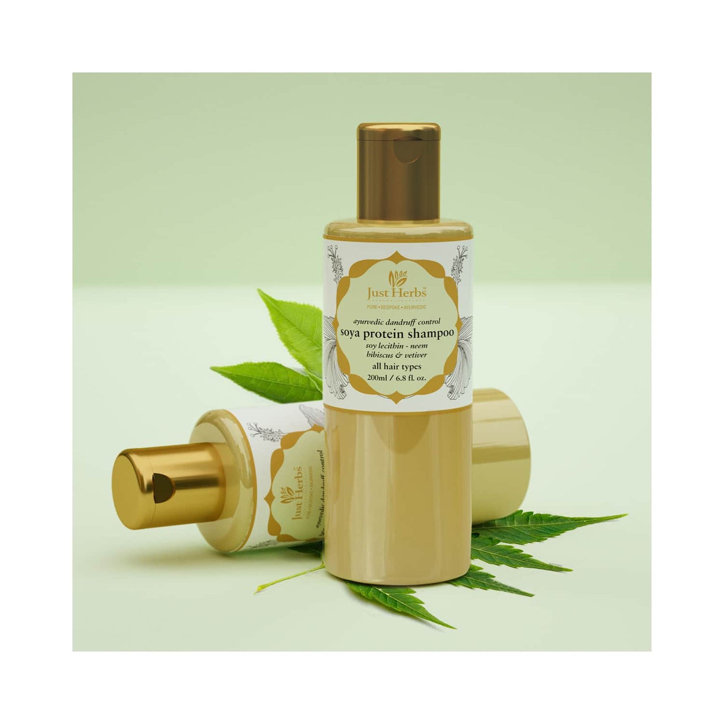 Just Herbs Ayurvedic Soya Protein Anti-Dandruff Shampoo (200ml)