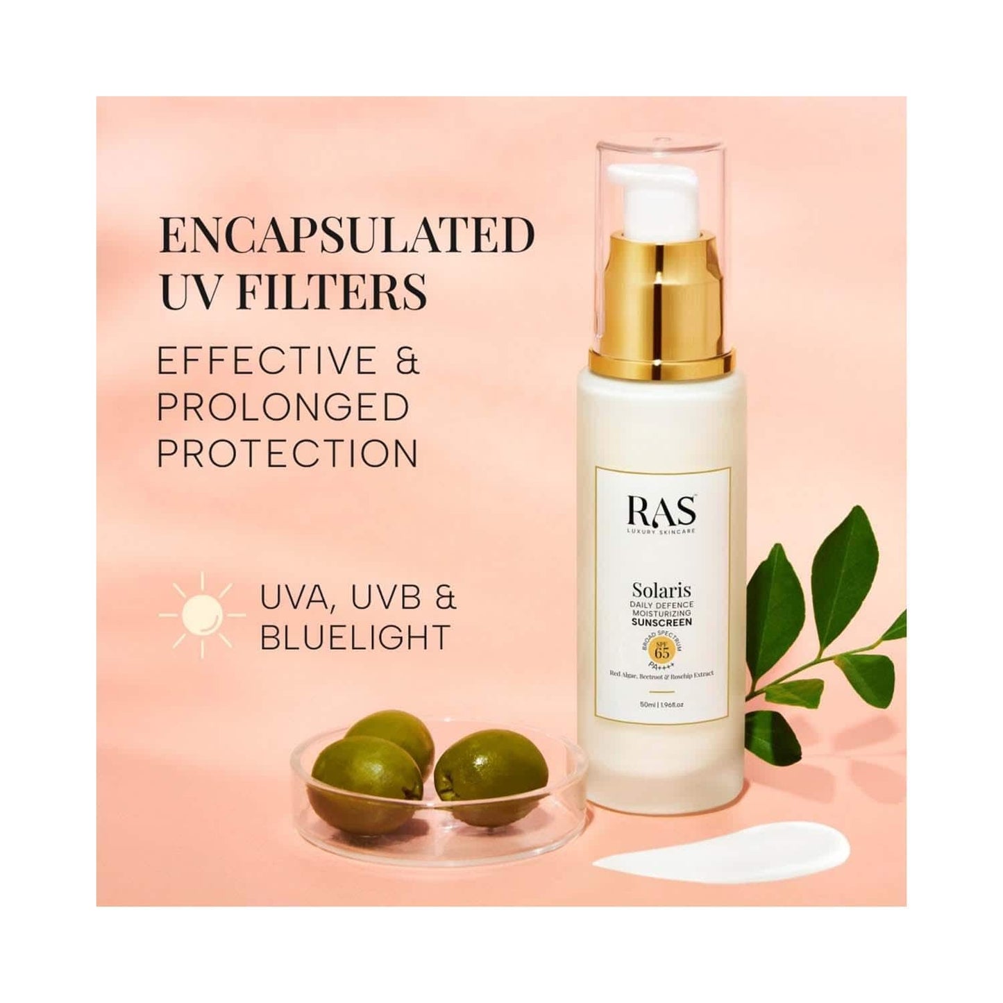 Ras Luxury Skincare Solaris Daily Defence Mineral Sunscreen With SPF 65 PA++++ (50 ml)