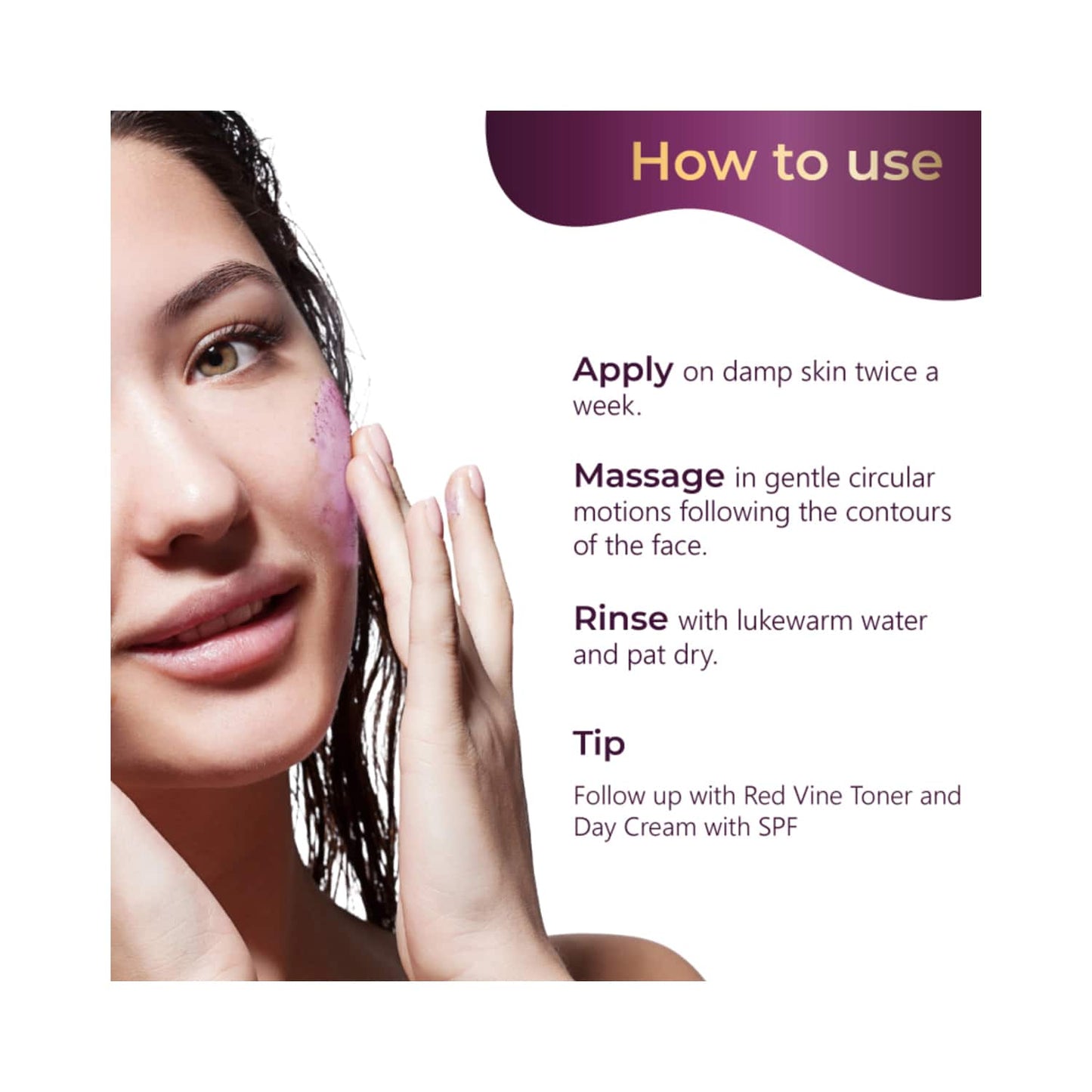 Pilgrim Red Vine Face Scrub With Mulberry & Aloe (50g)