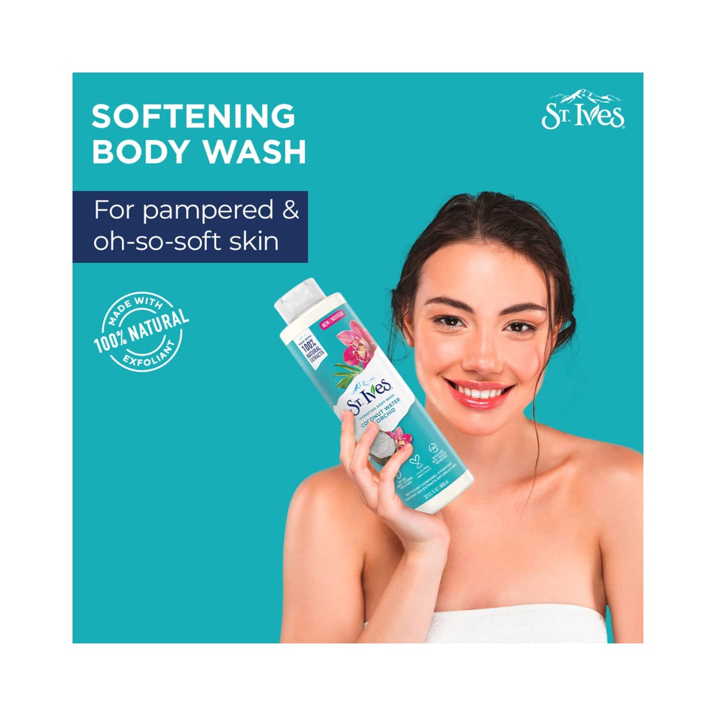 St. Ives Hydrating Coconut Water & Orchid Shower Gel (650ml)