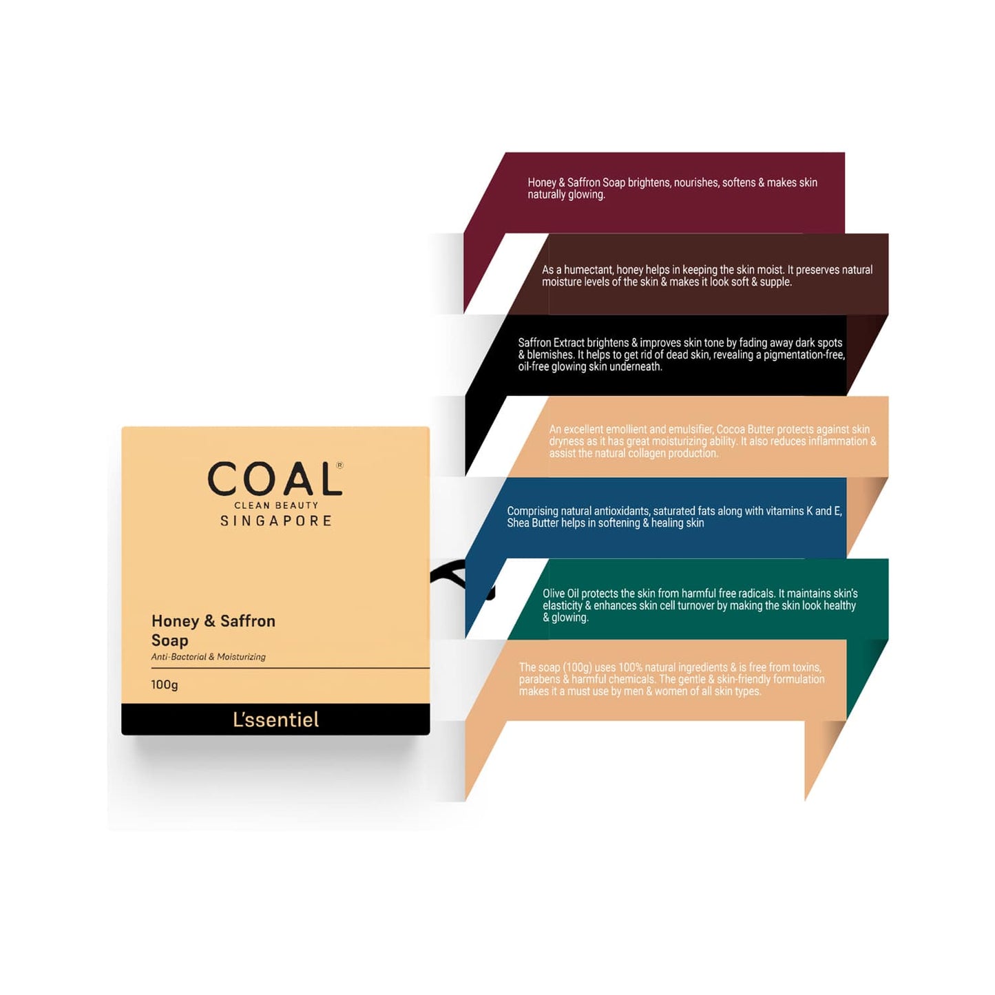 COAL CLEAN BEAUTY Honey & Saffron Soap (100g)