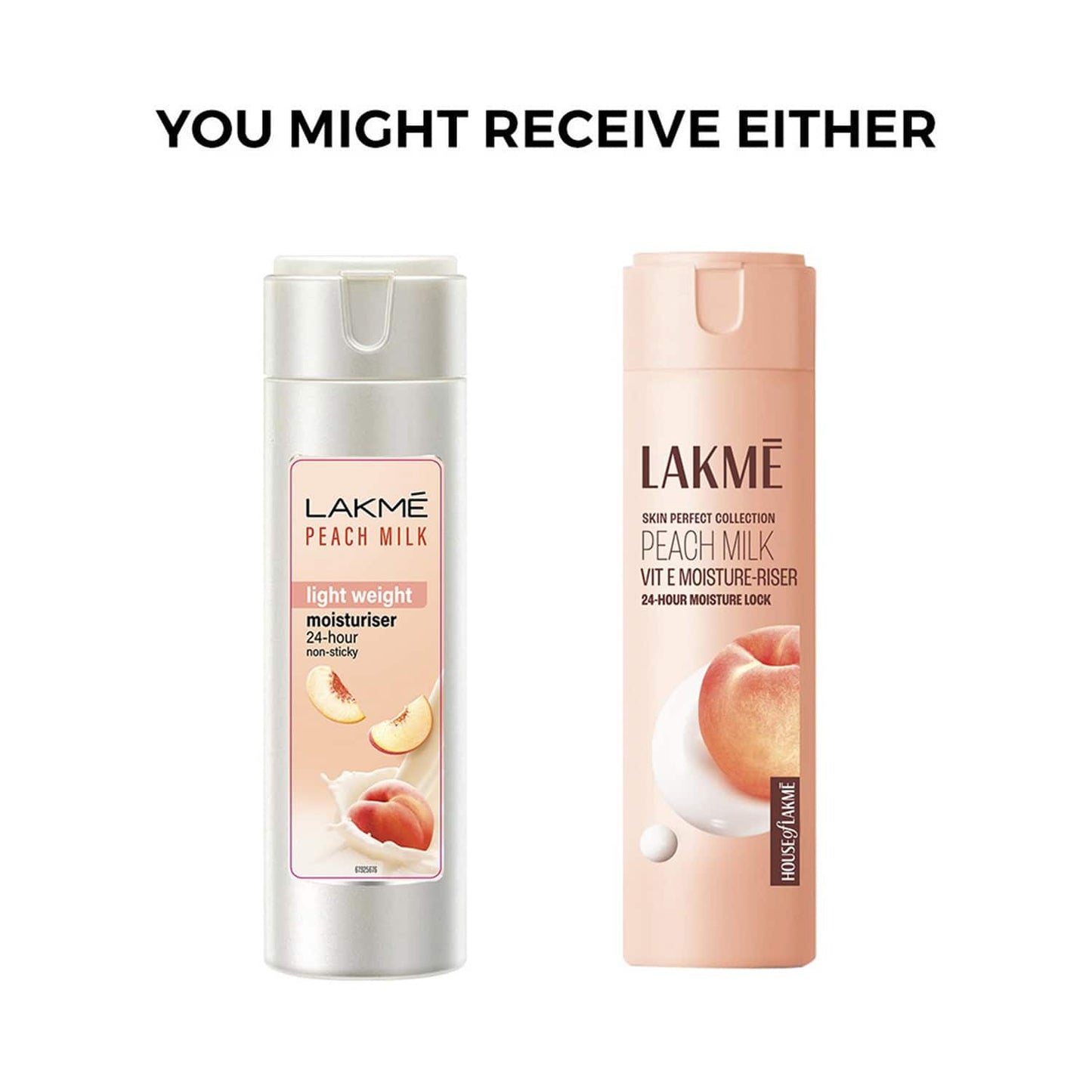 Lakme Peach Milk Vit E Light- Weight & Non-Sticky Moisturizer with 24-Hours Lock (200 ml)